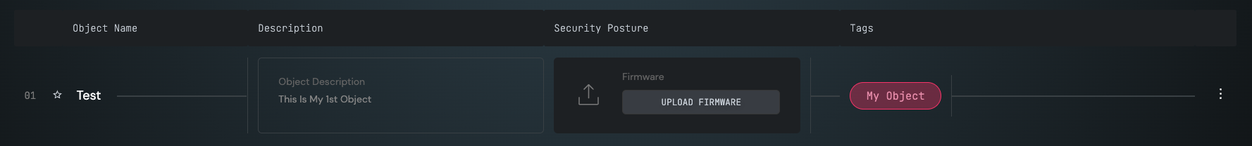 Upload firmware button